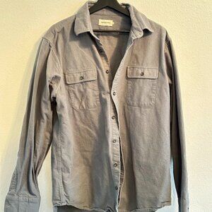 Taylor Stitch Yosemite Slate Gray Mens Shirt 44/L | Buttondown Workshirt